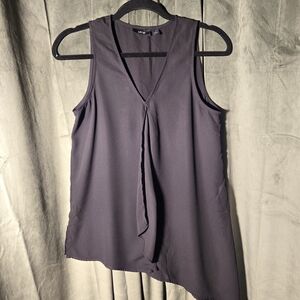 Apt. 9 Black V-Neck Sleeveless Asymmetrical Tunic